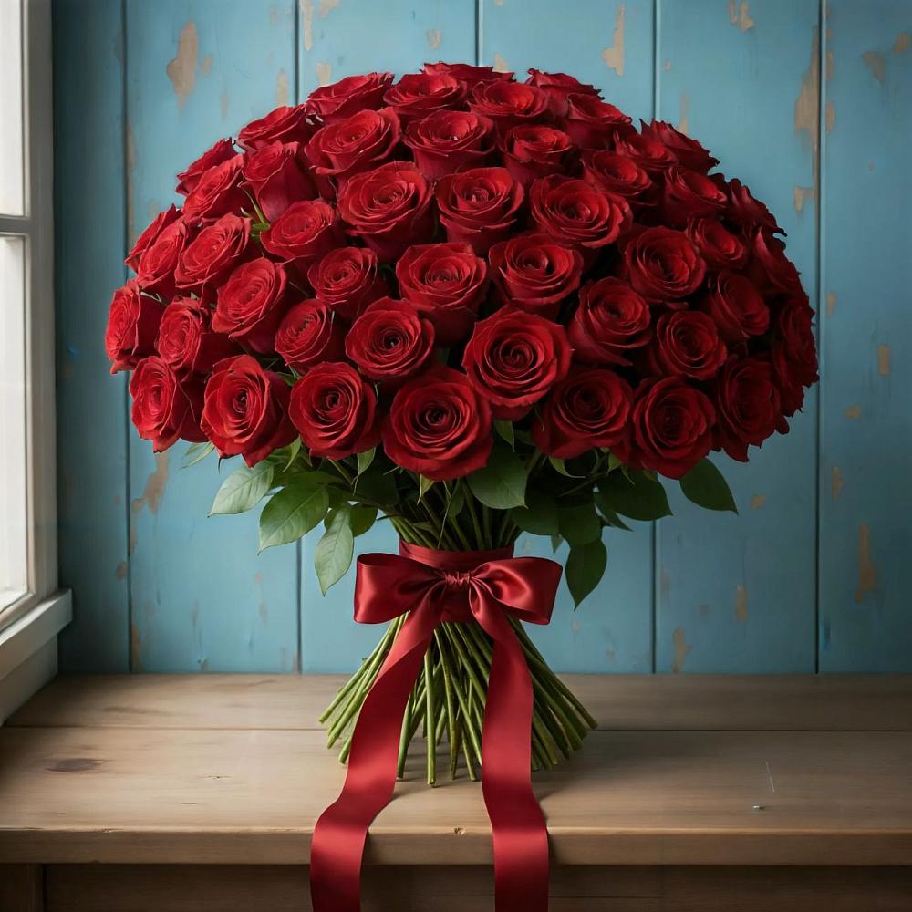 Букет Красные розы Блэк Меджик в Поселок совхоза Буденновец