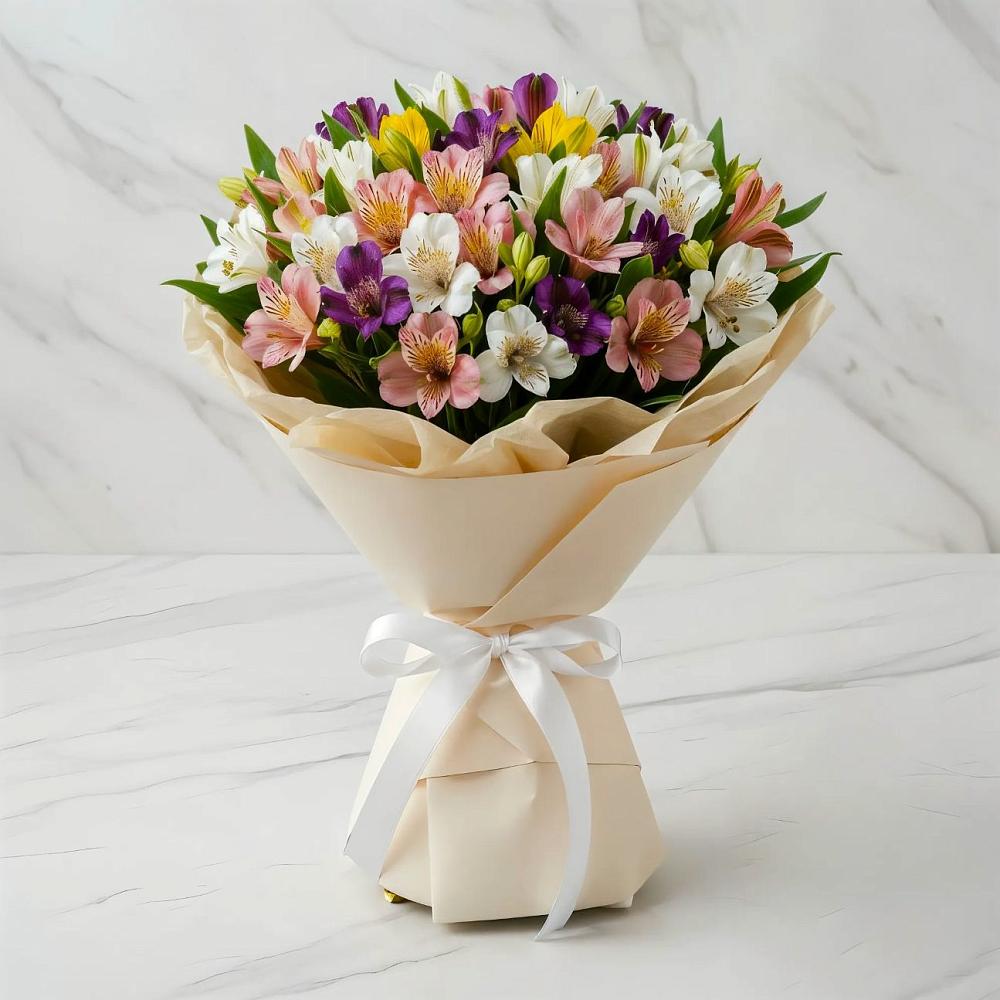 Букет цветов из: Альстромерии в Поселок совхоза Буденновец