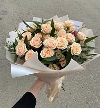 Букет Кремовые розы Латте в Поселок совхоза Буденновец