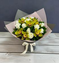 Букет цветов из:  Орхидеи и Розы #REPLACE_PRED# Поселок совхоза Буденновец