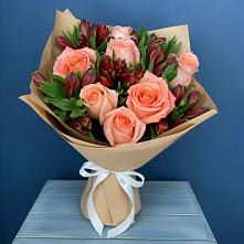 Букет цветов из:  Розы и Альстромерии #REPLACE_PRED# Поселок совхоза Буденновец