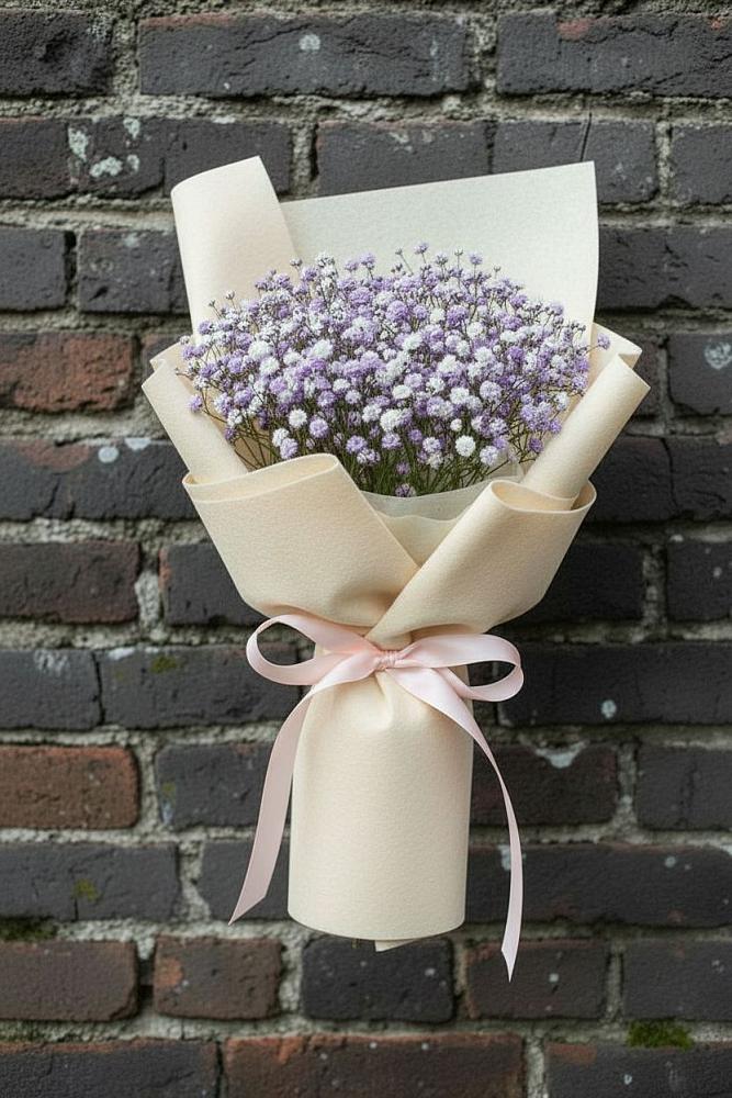 Букет цветов из: Гипсофила в Поселок совхоза Буденновец