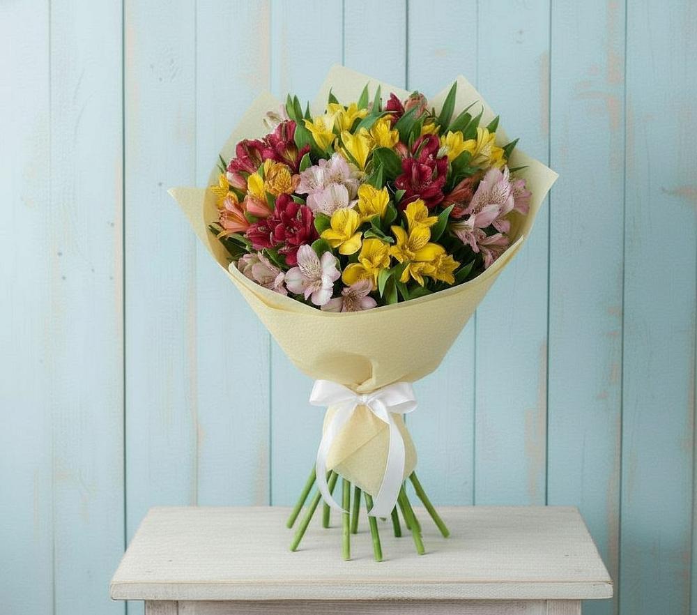 Букет цветов из: Альстромерии в Поселок совхоза Буденновец
