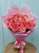 Букет 15 Розовых роз Равель в Поселок совхоза Буденновец